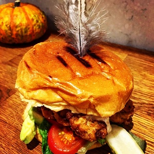 Sour Cream Fried Double Stacked Partridge Burger